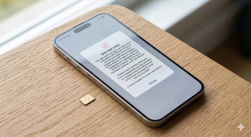 iphone sim geçerli değil hatası
